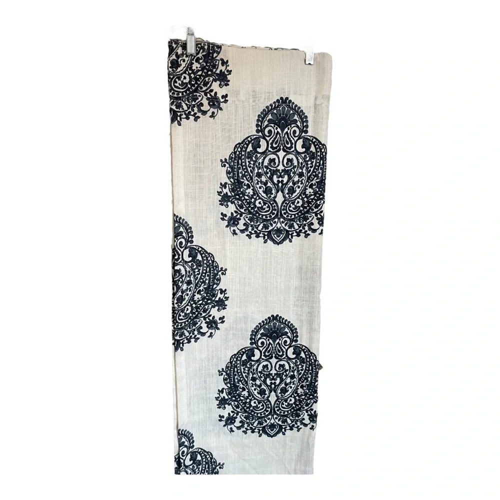 The Luxury Collection indigo and white chinoiserie medallions curtain panels - Picture 9 of 9